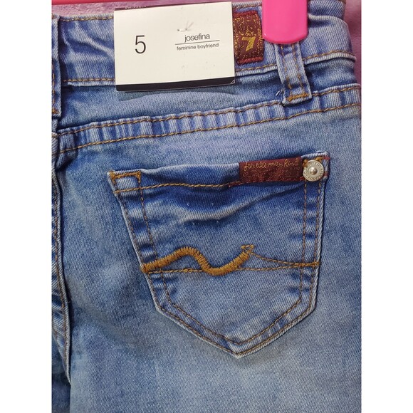 7 For All Mankind Josefina 5T Skinny Boyfriend Jeans NWT - Picture 8 of 9